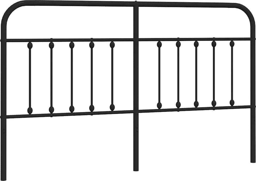 vidaXL Tăblie de pat de schimb metalică, negru, 160 cm