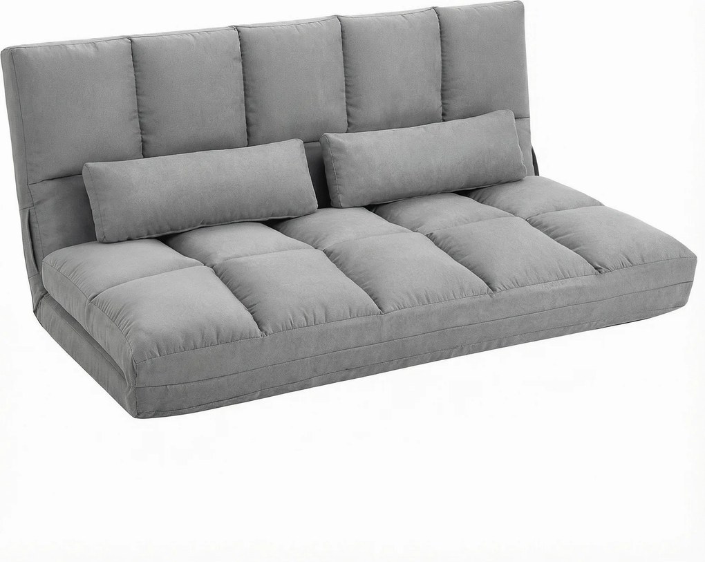 HOMCOM Canapea De Podea Pliabila, 130x73x60 cm Gri | Aosom Romania
