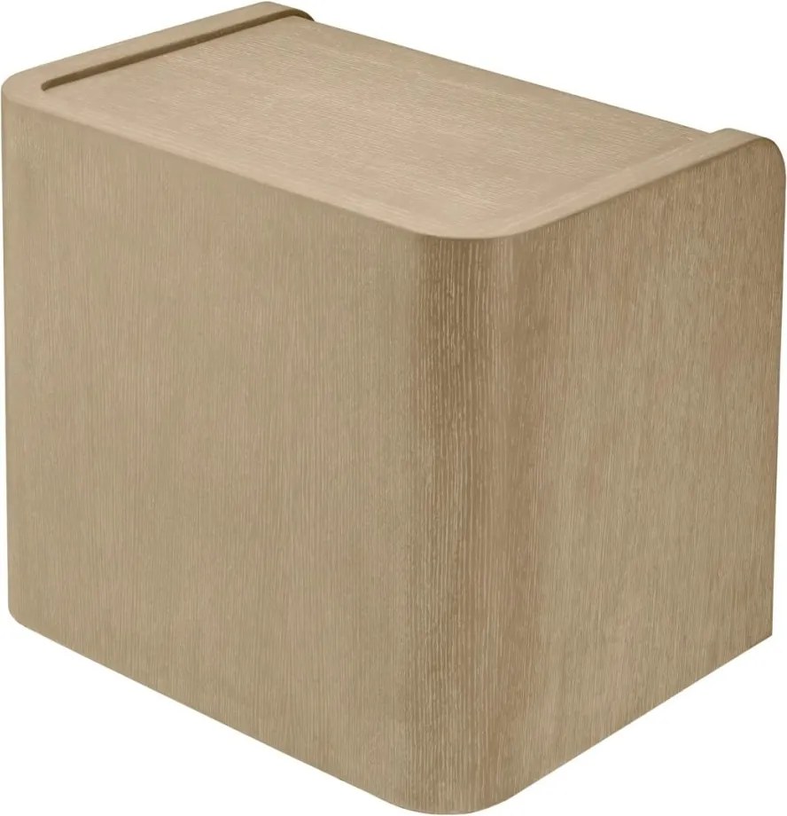 Noptiera design LUX, Furnir de stejar albit, Joane