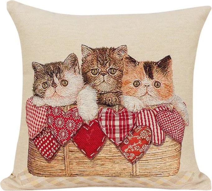 decoDoma Faţă pernuţă în stil goblen PISOI, 45 x 45 cm