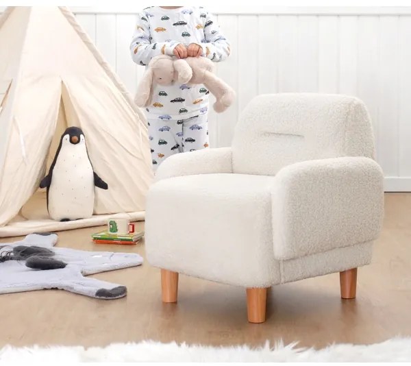 Fotoliu pentru copii LORY, alb