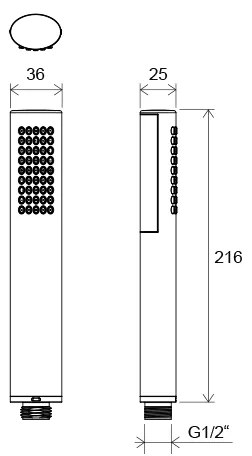 Ravak X07P114 - Duș de mână crom lucios