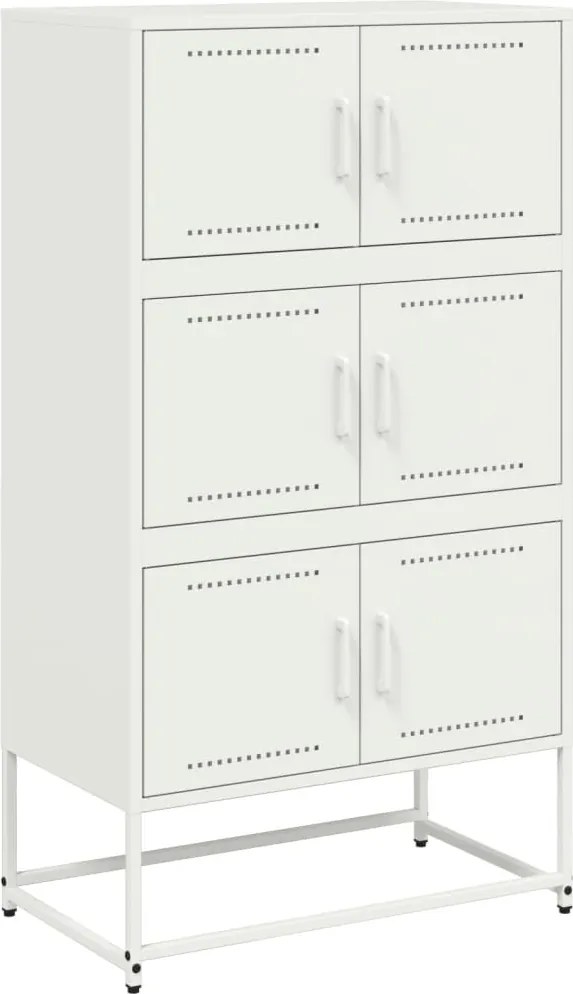 vidaXL Dulap, alb, 68,5x38,5x123,5 cm, oțel