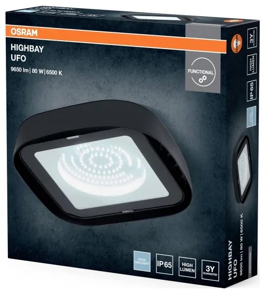 Osram - Corp de iluminat LED industrial de tavan HIGHBAY/80W/230V/6500K 23x23 cm IP65