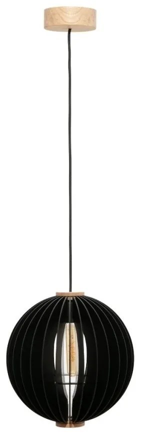 Pendul din lemn design modern ORB negru 34cm