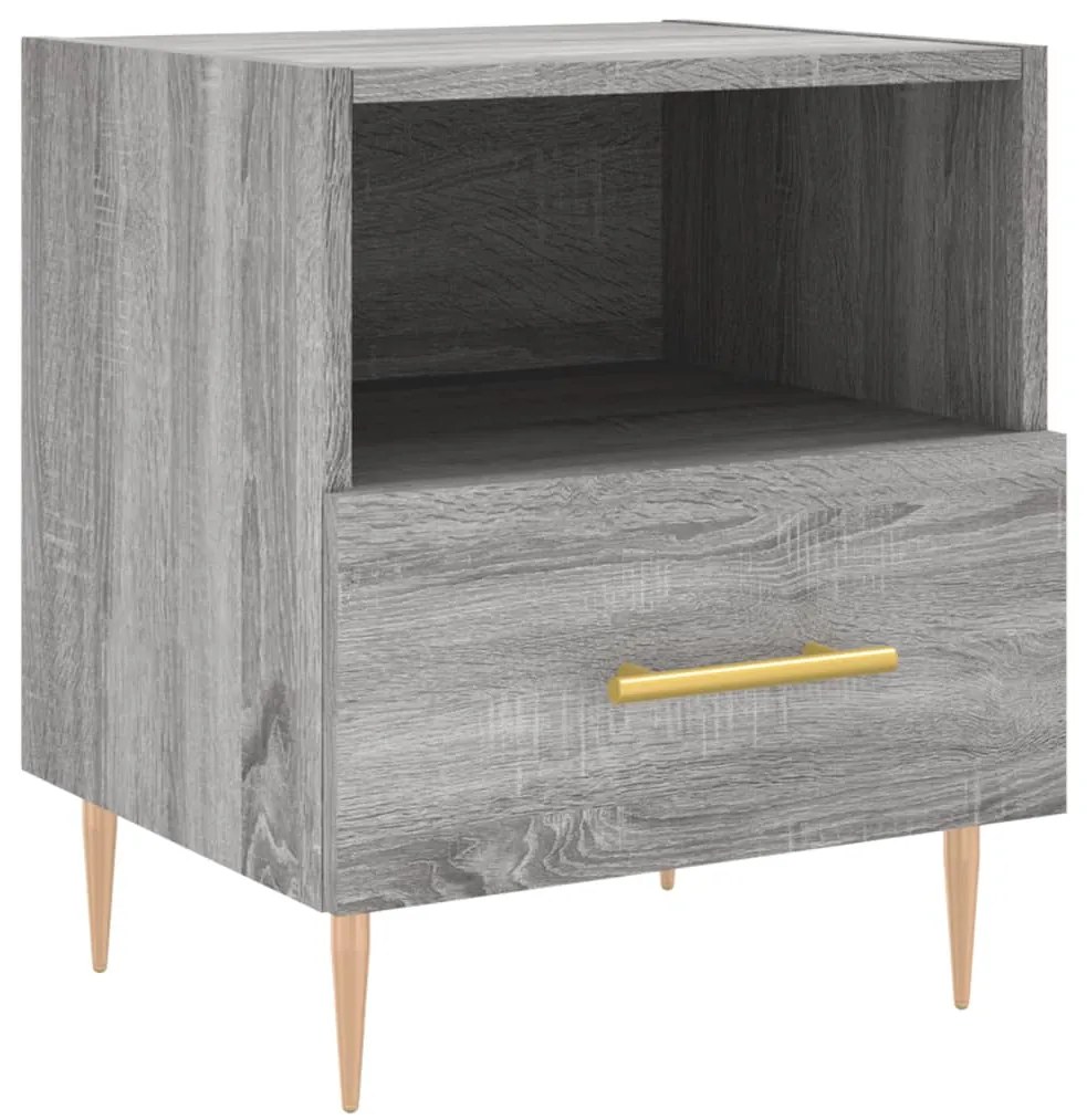 vidaXL Noptieră, gri sonoma, 40x35x47,5 cm, lemn compozit