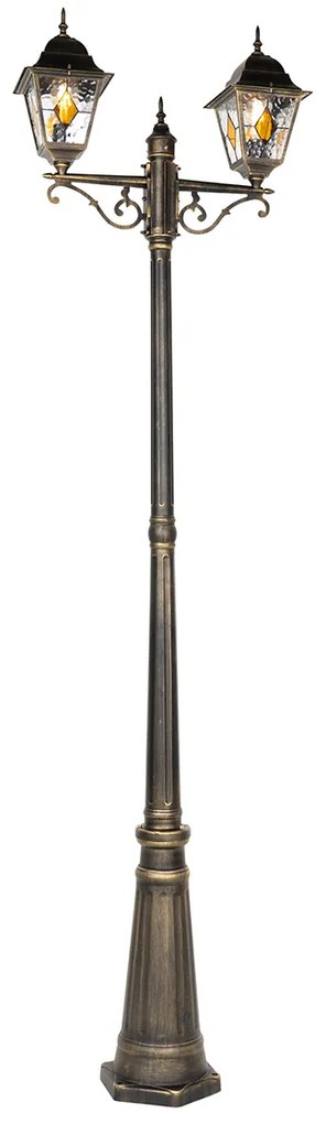 Lămpă de exterior vintage auriu antic 240 cm cu 2 lumini - Antigua