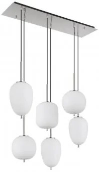 Suspensie moderna 6 becuri E14 Blacky 15345-6NO Globo