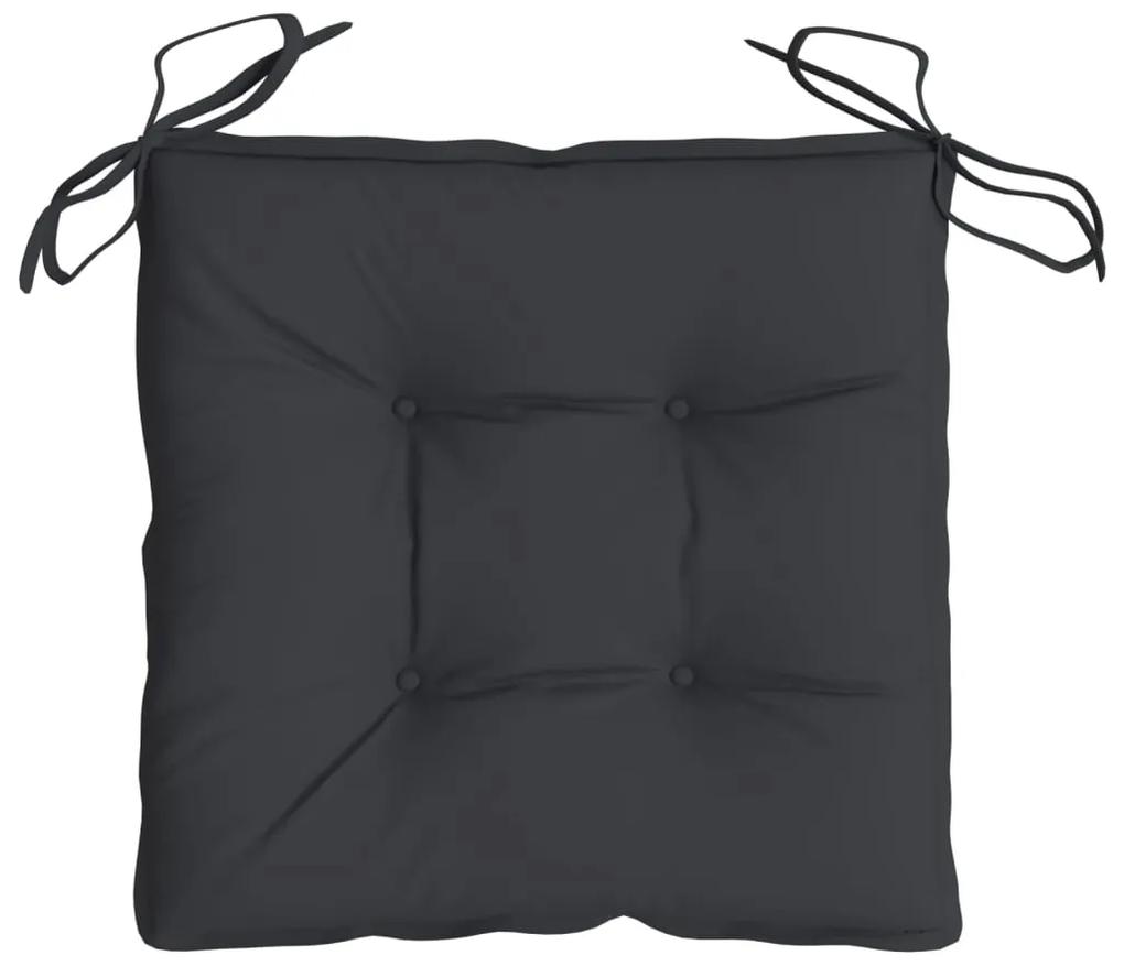 Perne de scaun, 4 buc., negru, 40 x 40 x 7 cm, textil 4, Negru, 40 x 40 x 7 cm