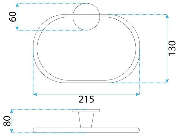 Cuier de baie Ring 16101 auriu periat