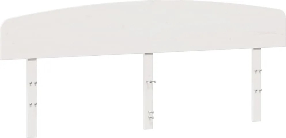 vidaXL Tăblie de pat, alb, 200 cm, lemn masiv de pin