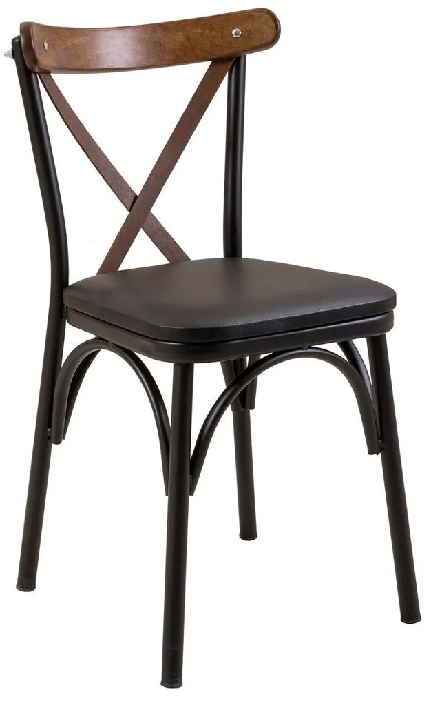 Set mobilier sufragerie Duvasa 6 (Nuc + negru) (pentru 2 persoane). 1093753