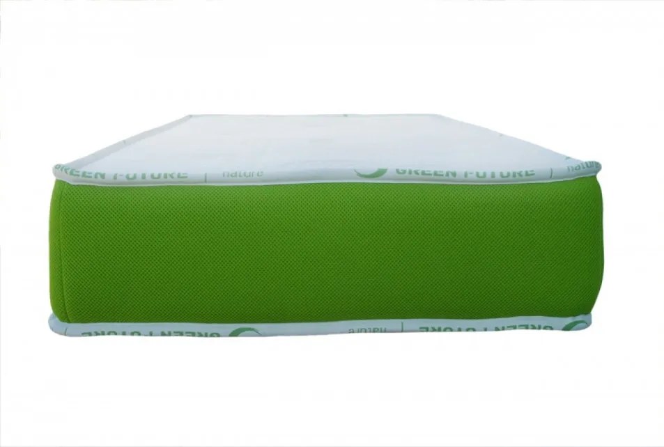 Saltea Green Future NATURE KIDS, husă cu fibre de bambus și structură cu spumă latex, 60 x 120 cm