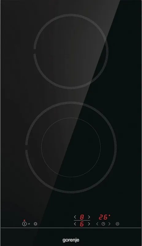 Plita vitroceramica incorporabila Gorenje ECT322BSC, 2900 W, StopGo, Blocare pentru copii, BoilControl, Temporizator, Negru