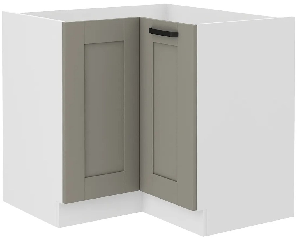 Dulap inferior de bucătărie de colț Lucid 89 x 89 DN 1F BB (claygrey + alb). 1045435