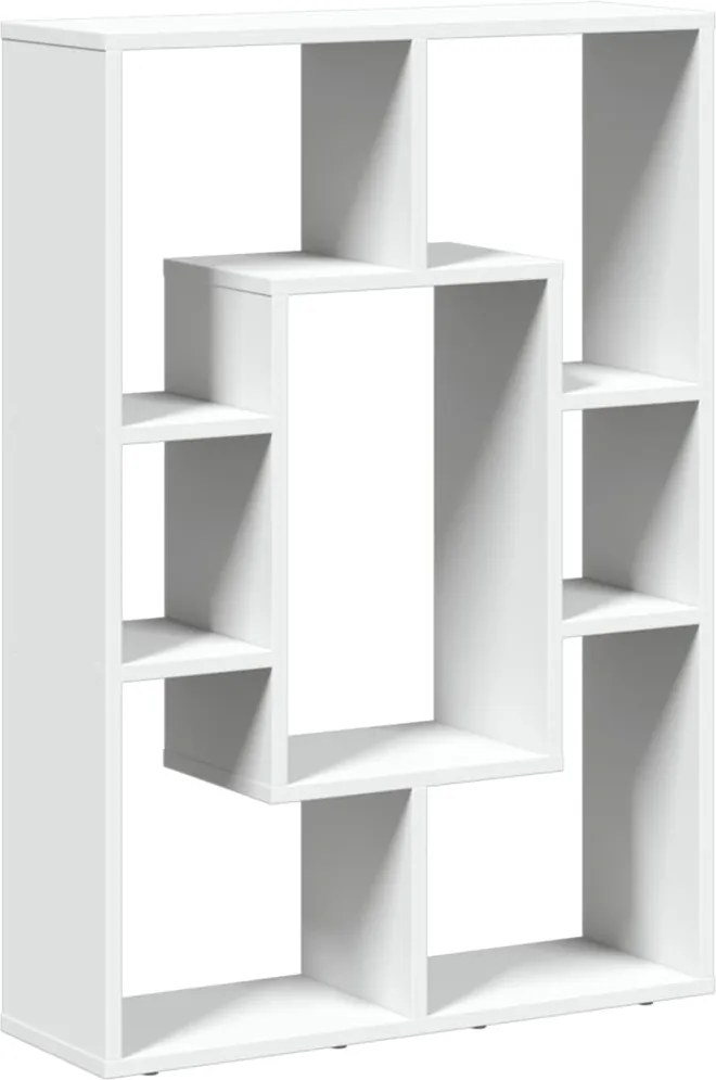 vidaXL Bibliotecă albă 63x20x90 cm, lemn stratificat