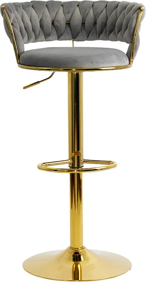Scaun Bar Catifea Gri ABS 118 - Modern, Elegant, Reglabil