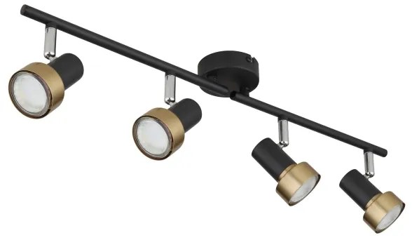 Spot Globo 57917-4G MASON 4xGU10/25W/230V negru/auriu