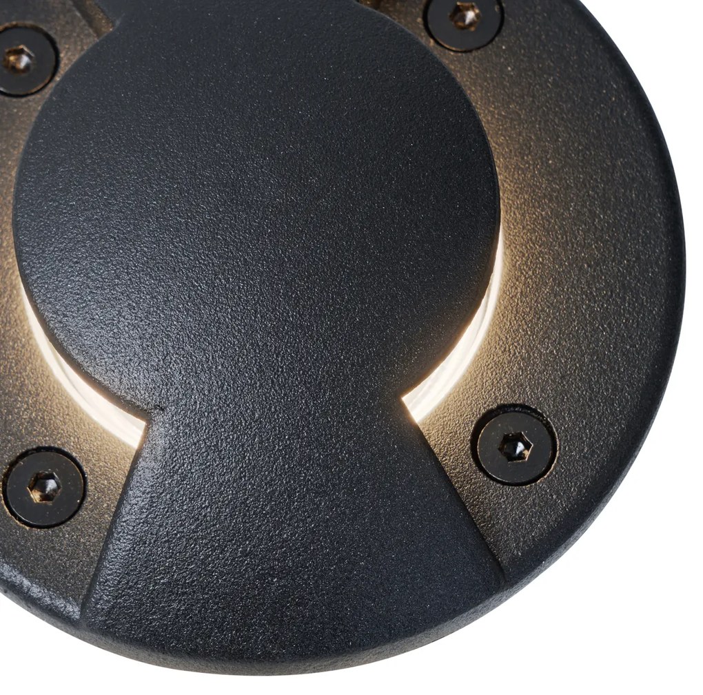 Spot modern de sol negru GU10 50mm Efect de 2 lumini IP65 - Cellar