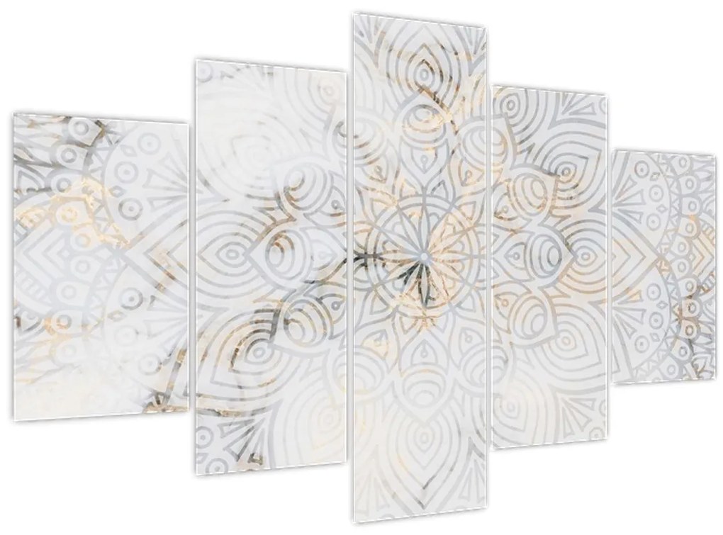 Tablou - Mandale albe (150x105 cm)