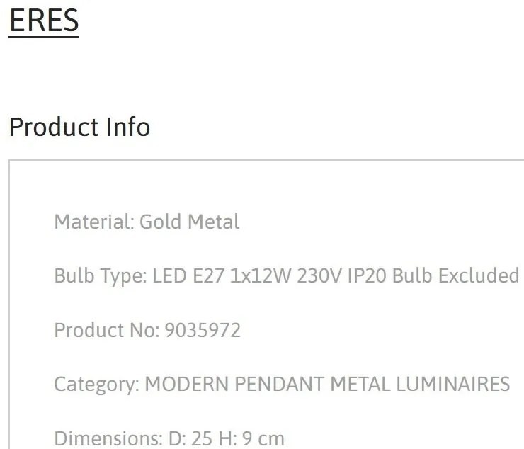 Aplica de perete/tavan metal design decorativ ERES