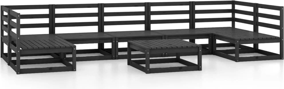 vidaXL Set mobilier de grădină, 8 piese, lemn masiv de pin