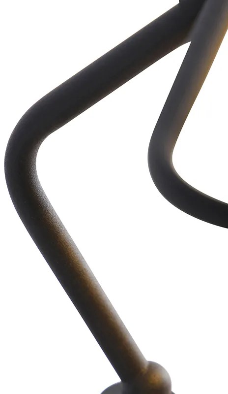 Lampă clasică de notar neagră cu sticlă opalescentă - Banker