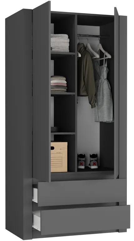 Dulap modern cu două uși MODERN B20 180 x 90 x 55 cm - diferite variante de culoare sonoma mix alb