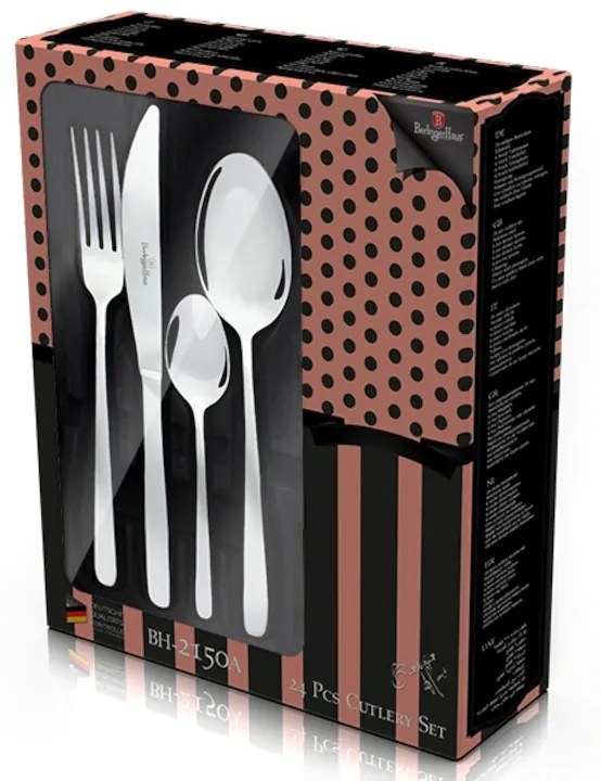 Set de tacamuri 24 de piese inox lucios Berlinger Haus BH 2150A
