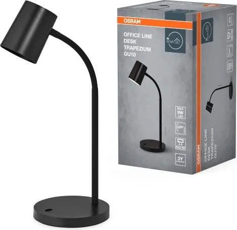 Osram - Lampă de birou DESK LINE, 1x GU10, 9W, 230V, neagră