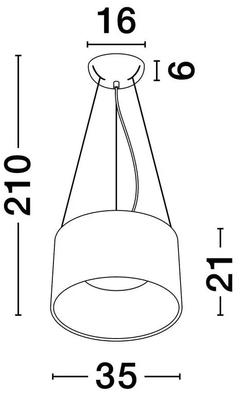 Lustra suspendata LED moderna DIONI 35cm