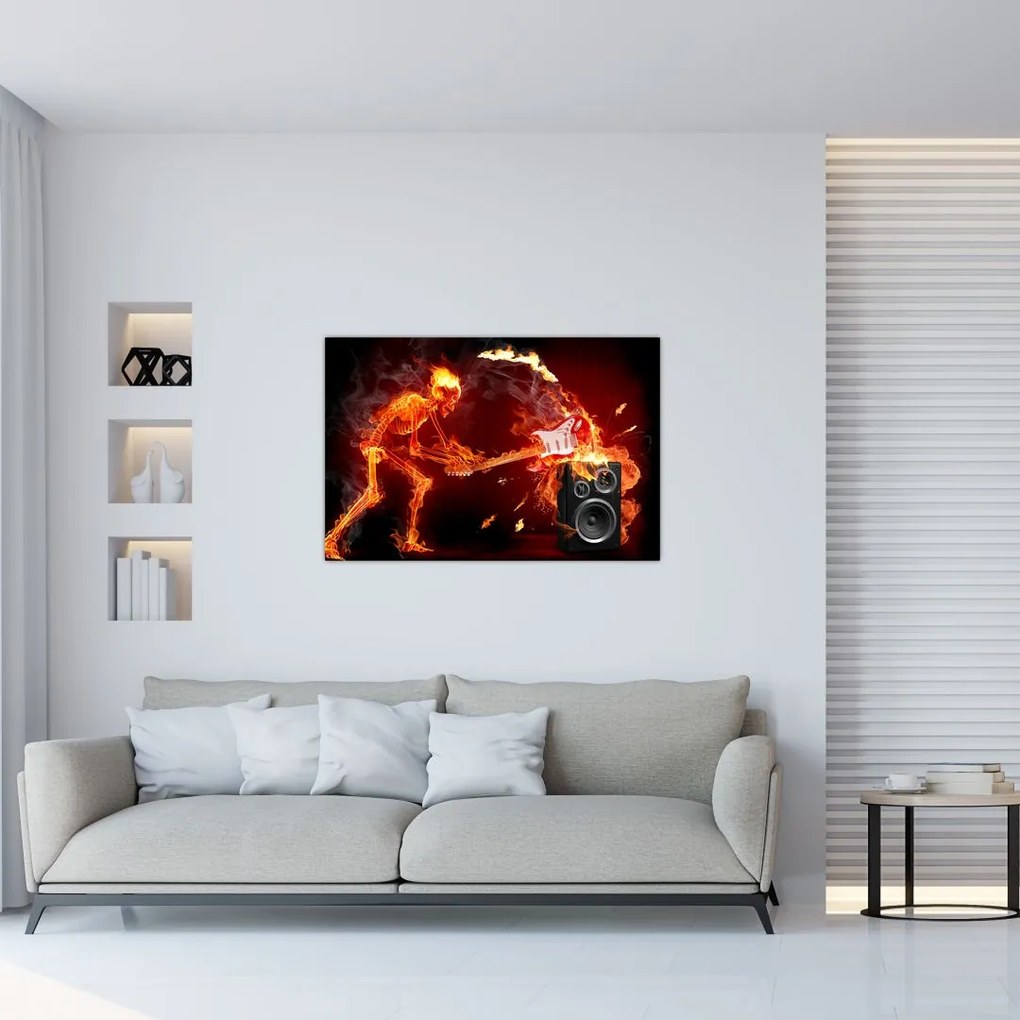 Tablou - Muzica în flăcări (90x60 cm)