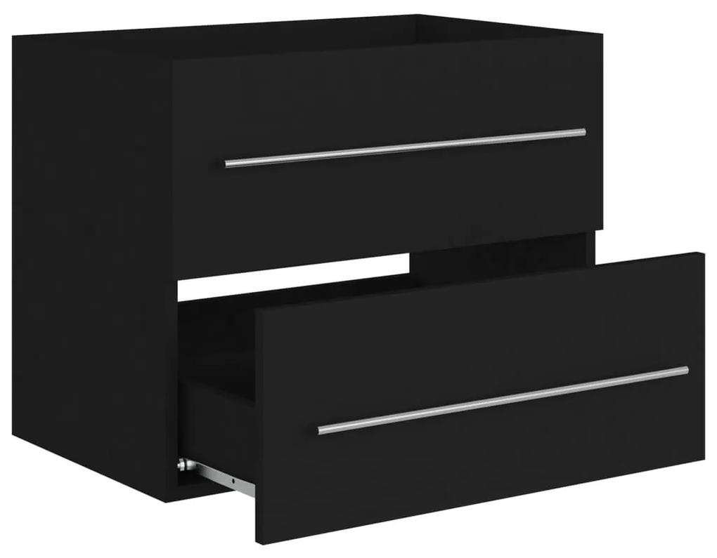 Dulap de chiuveta, negru, 60x38,5x48 cm, PAL Negru, Dulap pentru chiuveta, 1