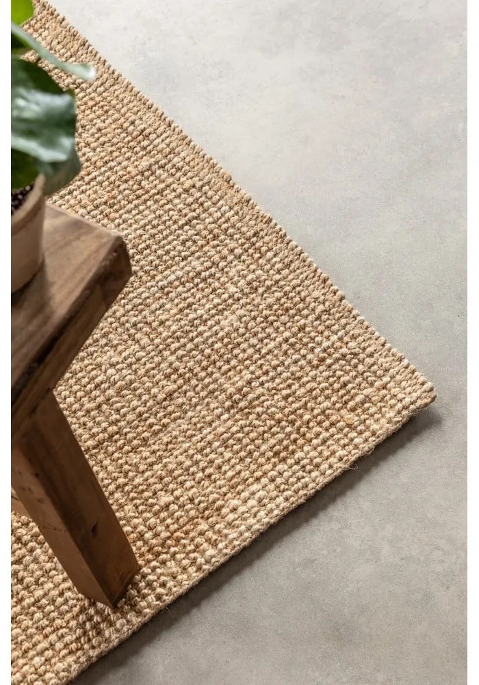 Covor tip traversă în culoare naturală din iută 80x200 cm Bouclé – Hanse Home