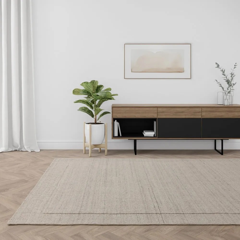 Covor crem țesut manual din lână 120x170 cm Larson – Asiatic Carpets