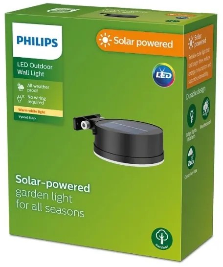Philips VYNCE LED 1,5W 3,7V 1500mAh IP44 lampă solară de perete