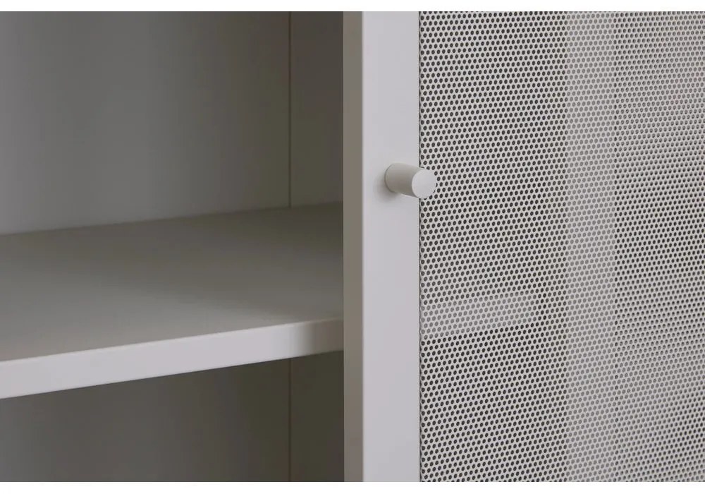 Dulap gri din metal cu ușă glisantă 90x180x40 cm Veep – Unique Furniture