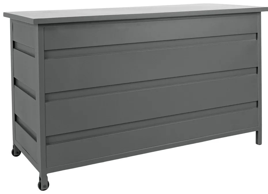 Cutie de grădină Cassis, aluminiu, gri, medie, 130x60x75 cm, 450 L