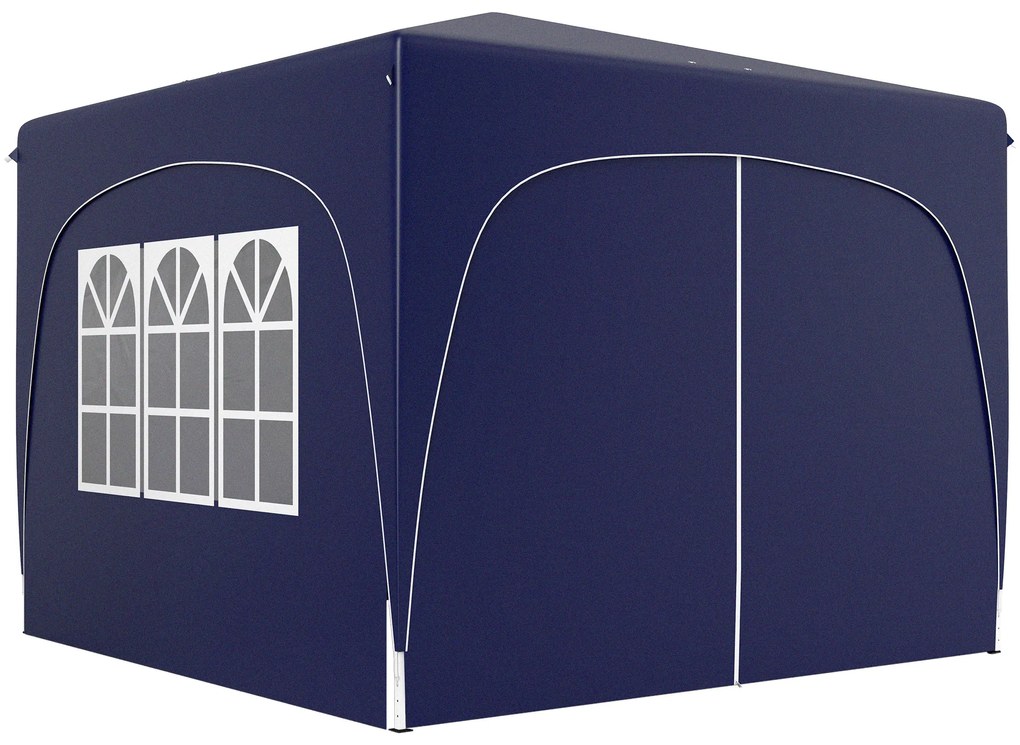Outsunny Pavilion 3 x 3 m, cort pliabil pentru grădină cu pereți laterali și geantă de transport, UPF50+, reglabil în înălțime, nisip | Aosom Romania