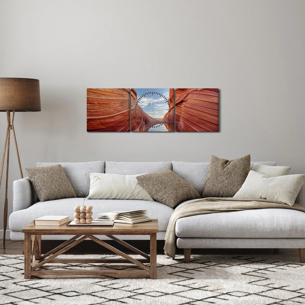 Tablou - Vermilion Cliffs Arizona (cu ceas) (90x30 cm)