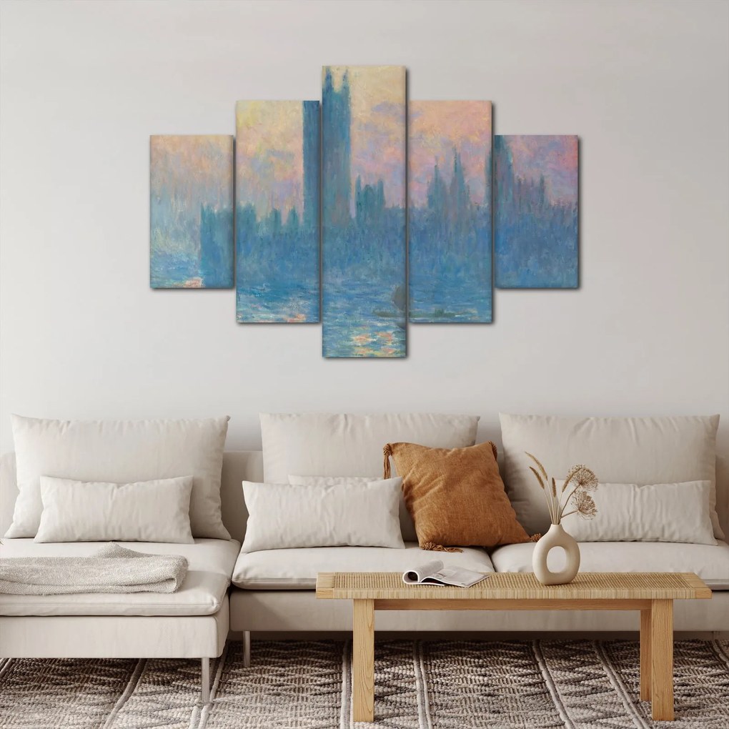 Tablou - Claude Monet, The Houses of Parliament, Sunset, reproducere (150x105 cm)