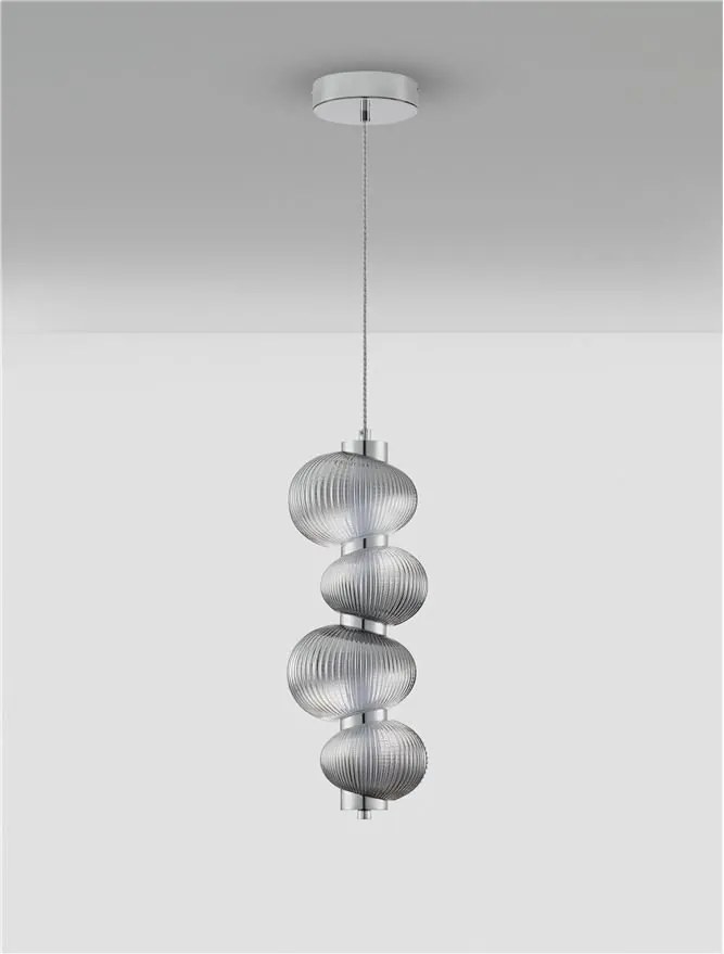 Lustra suspendata LED design modern Leda crom