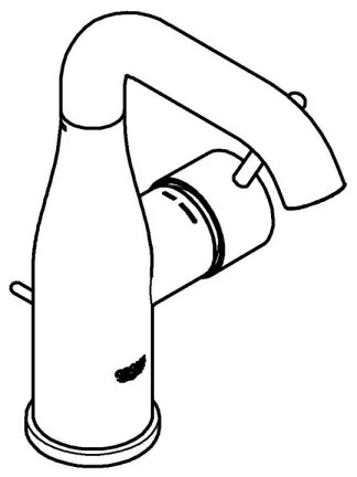 Baterie pentru lavoar GROHE ESSENCE 23462GN1, DN 15, mărimea M, finisaj auriu