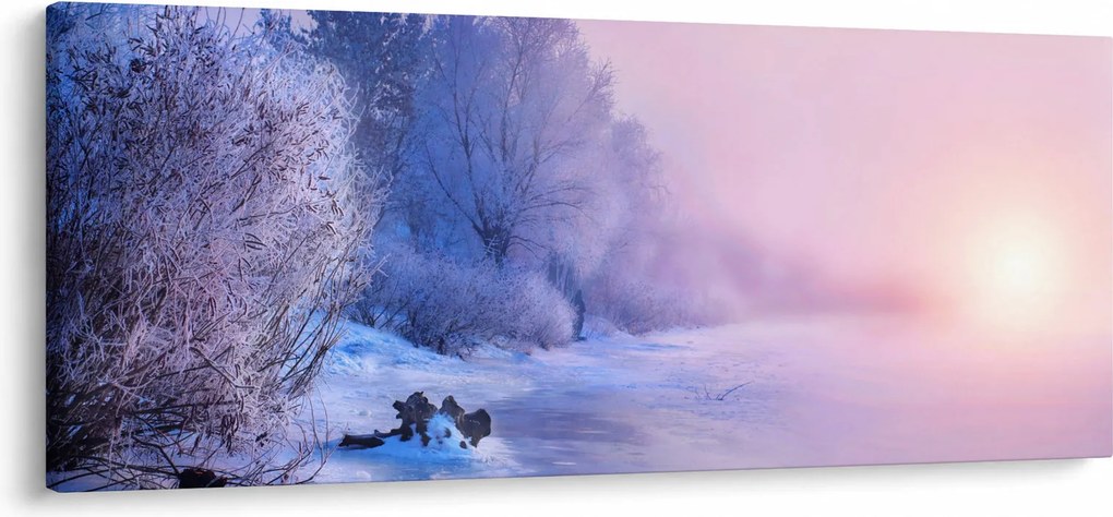 Tablou - Râu înghețat (120x50 cm)