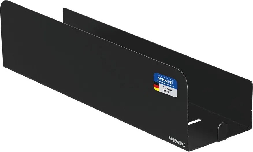 Raft pentru baie negru autoadeziv cu Turbo-Loc din oțel inoxidabil Lizan – Wenko