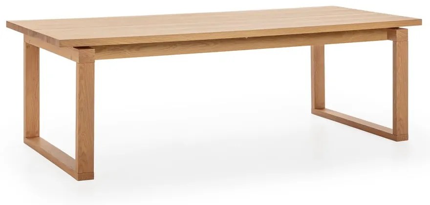 Masă de dining cu blat cu aspect de lemn de stejar 100x220 cm Rina – Marckeric