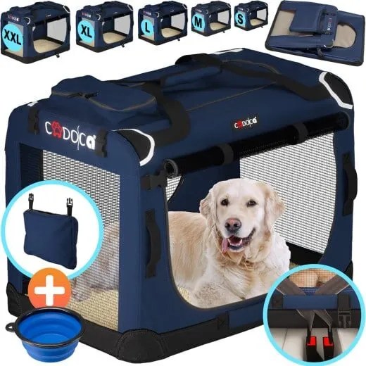 Deuba Geanta de transport pentru caini M 60x42x44 cm - albastra
