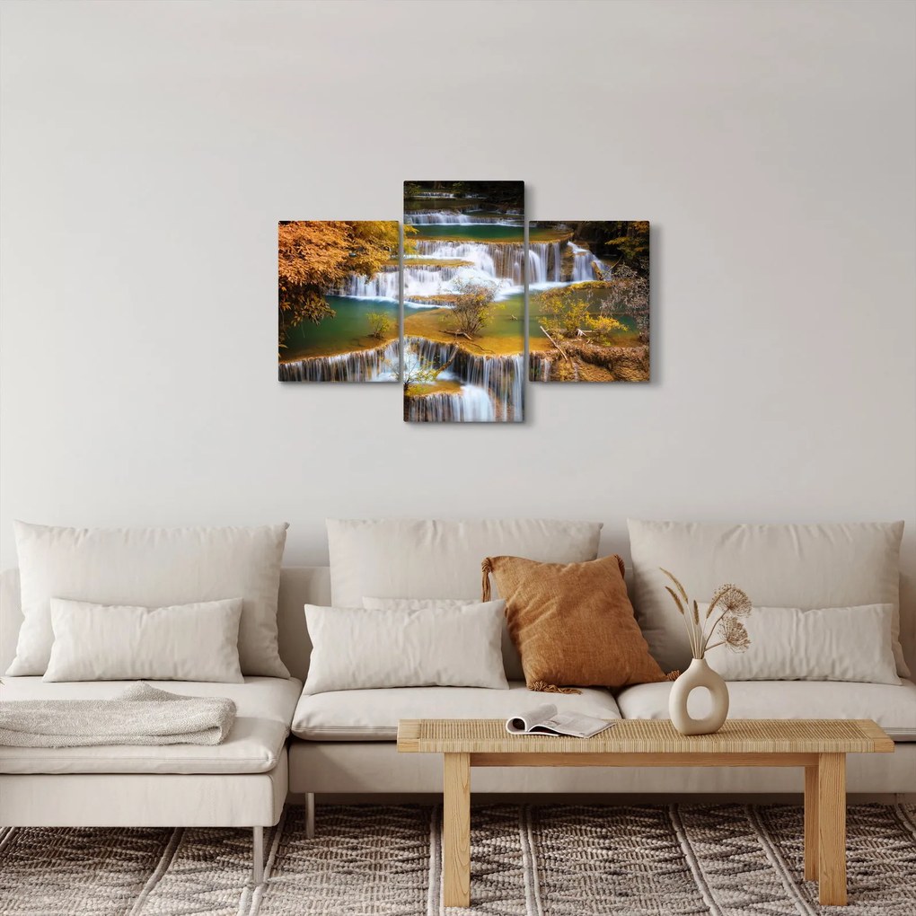Tablou - Cascada Huay Mae Khamin, Thailanda (90x60 cm)