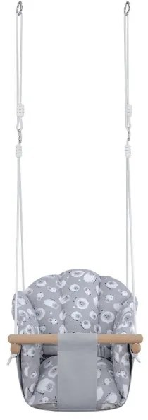 Leagăn textil pentru copii 2Kids Toys gri/fag