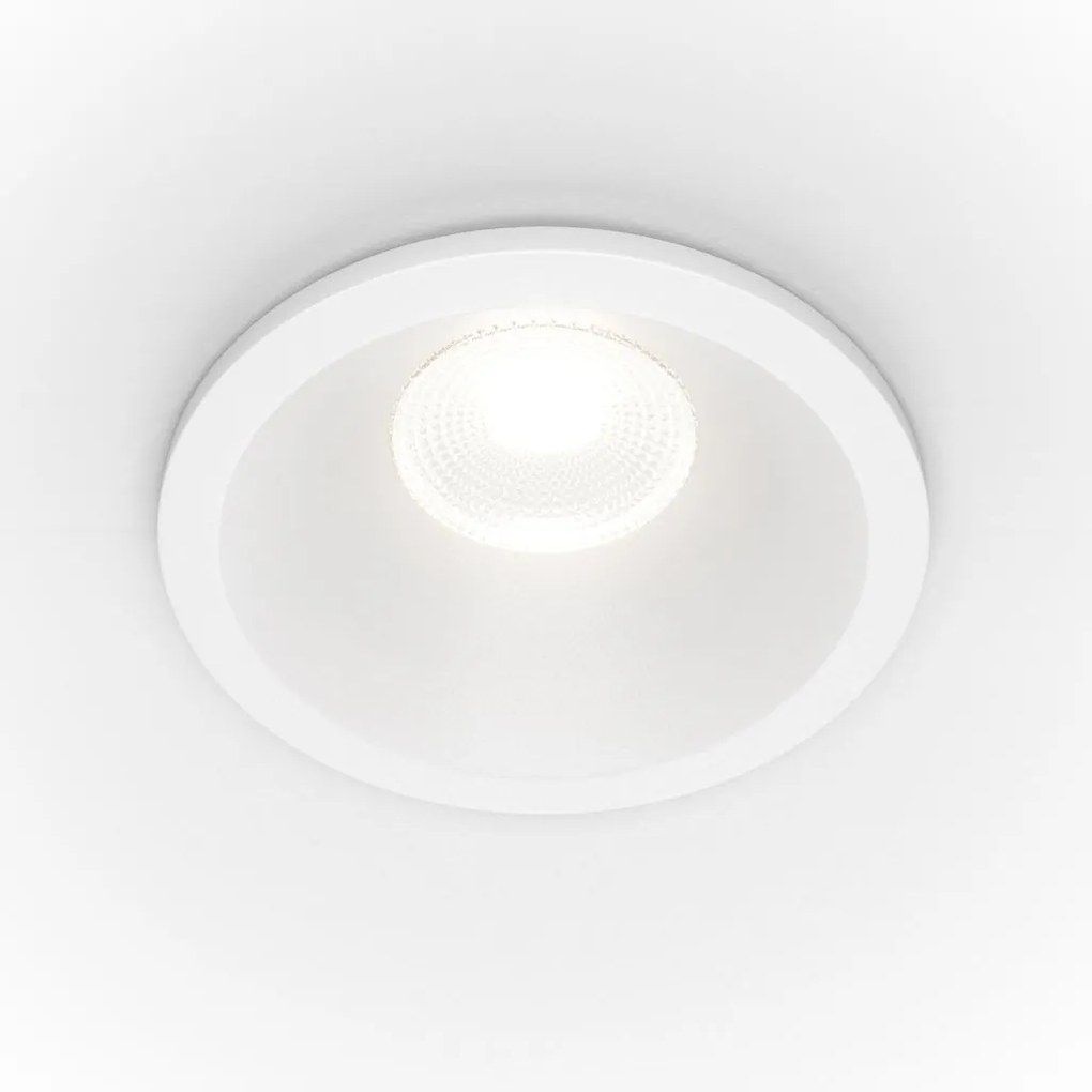 Spot LED incastrabil design tehnic IP65 Zoom alb 6cm